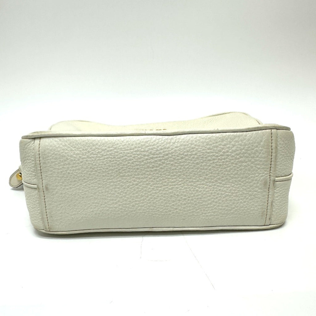 Prada White Leather Shoulder Bag