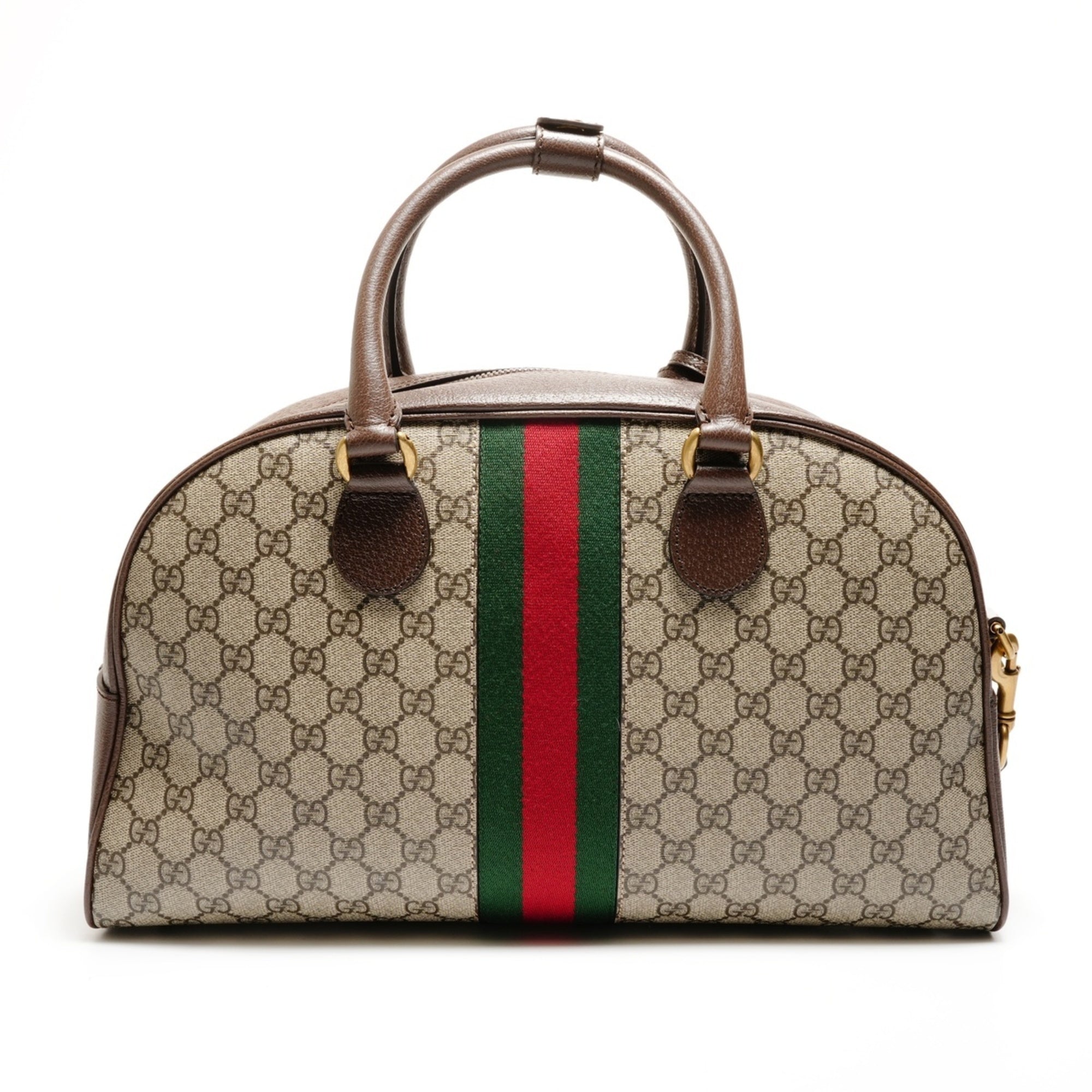 Gucci Brown Boston Bag Handbag (Pre-Owned)
