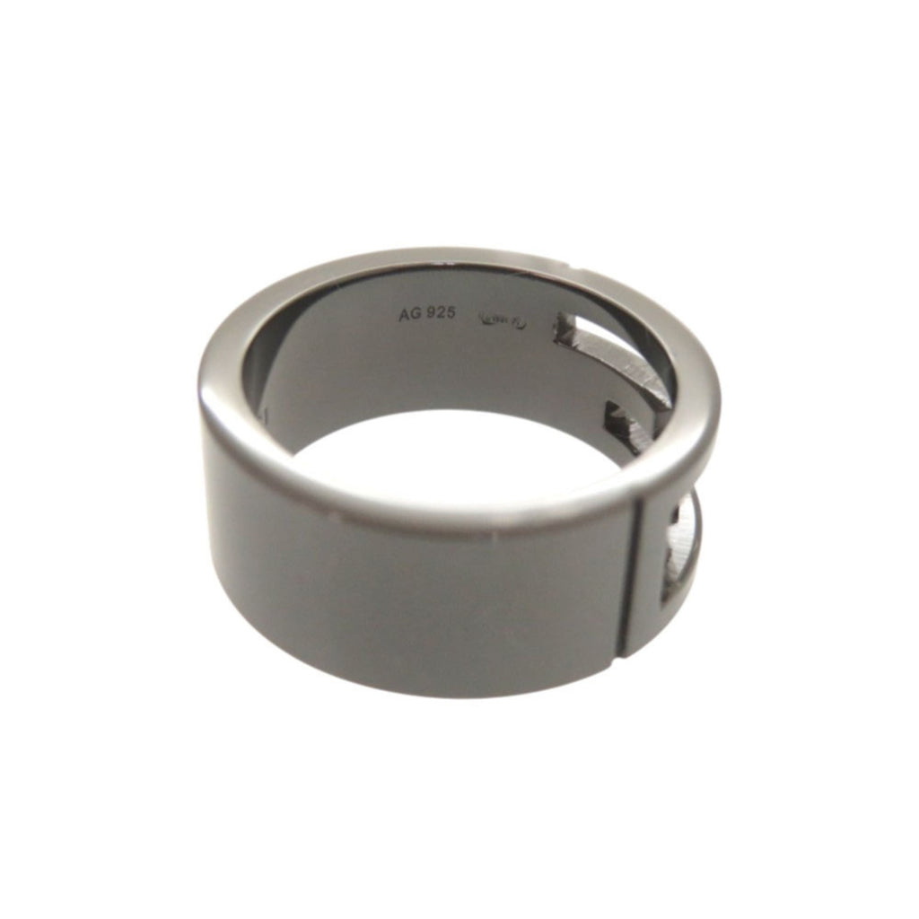 Gucci Gunmetal Silver 925 Band Ring (Pre-Owned)