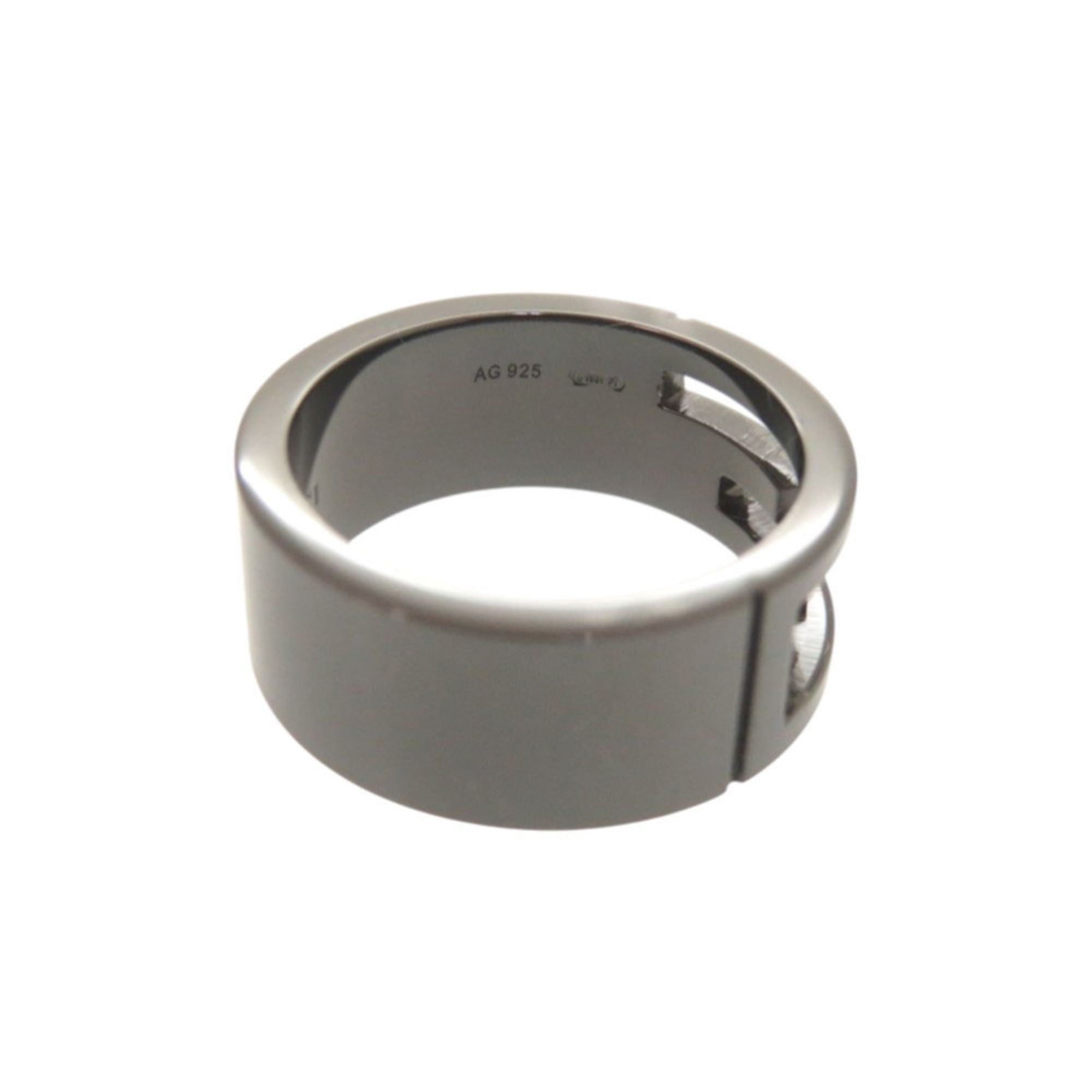 Gucci Gunmetal Silver 925 Band Ring (Pre-Owned)