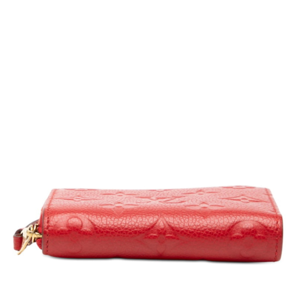 Louis Vuitton Red Color Sacrlet Leather Coin Purse/Coin Case