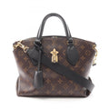 Louis Vuitton Black Brown Noir Pvc Coated Canvas Leather Tote Bag