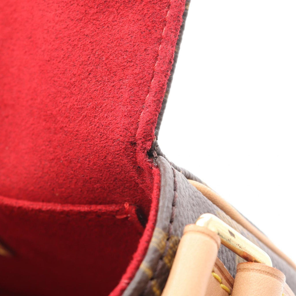 Louis Vuitton Brown Monogram Coated Canvas Leather Handbag Shoulder Bag