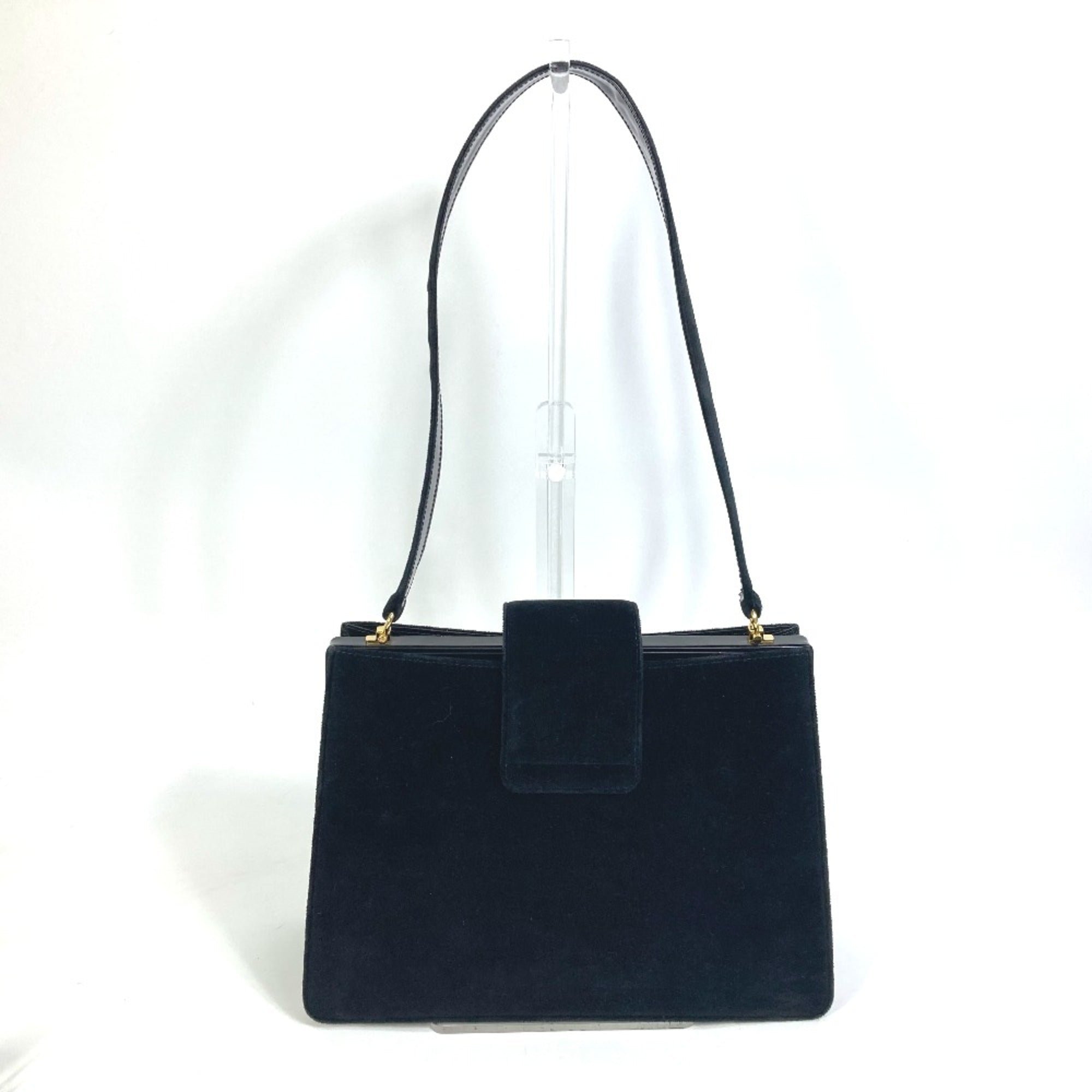 Celine Black Leather Shoulder Bag