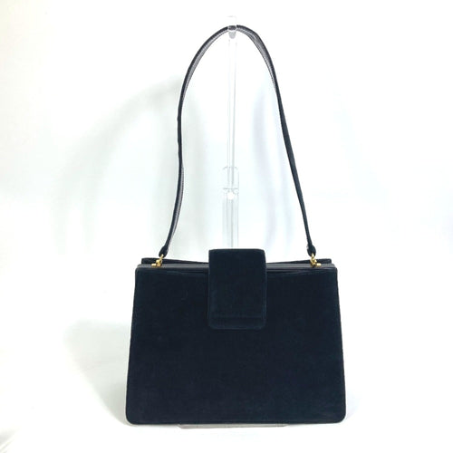 Celine Black Leather Shoulder Bag