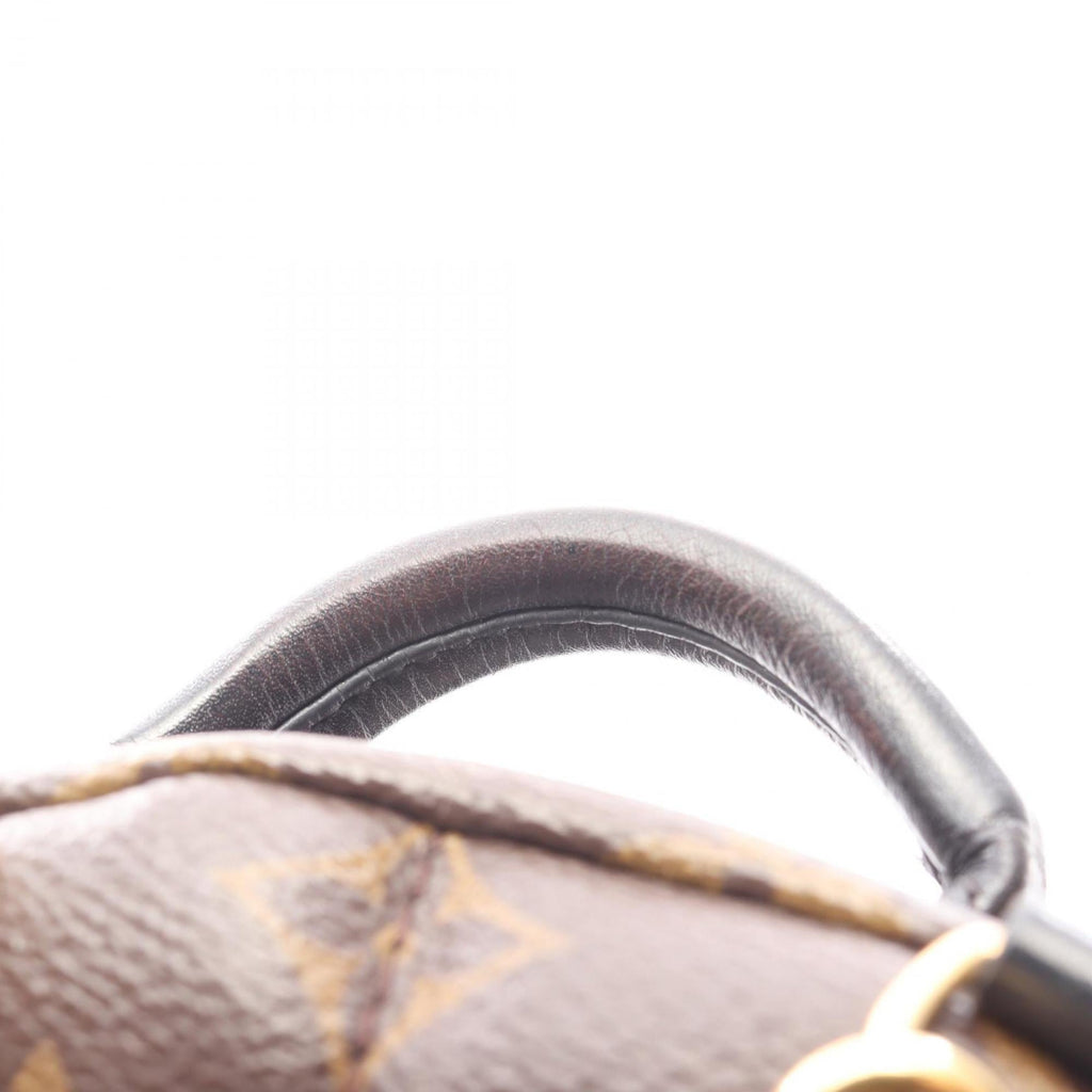 Louis Vuitton Black Brown Coated Canvas Leather Backpack