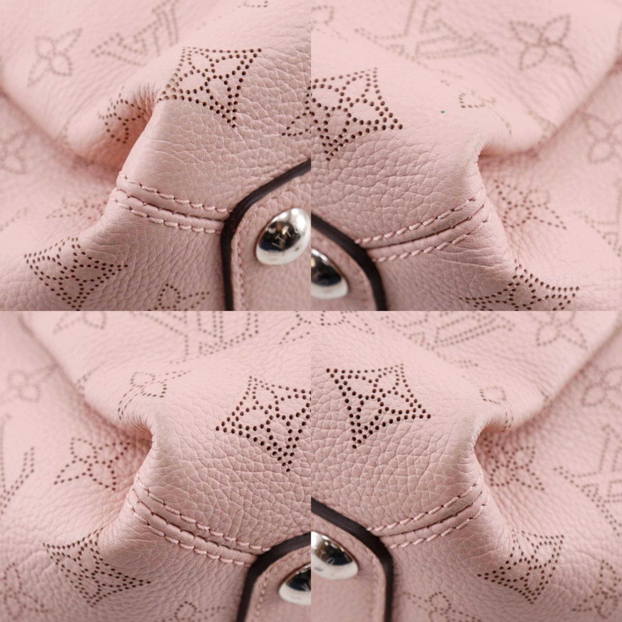 Louis Vuitton Magnolia Pink Mahina Leather Monogram Shoulder Bag