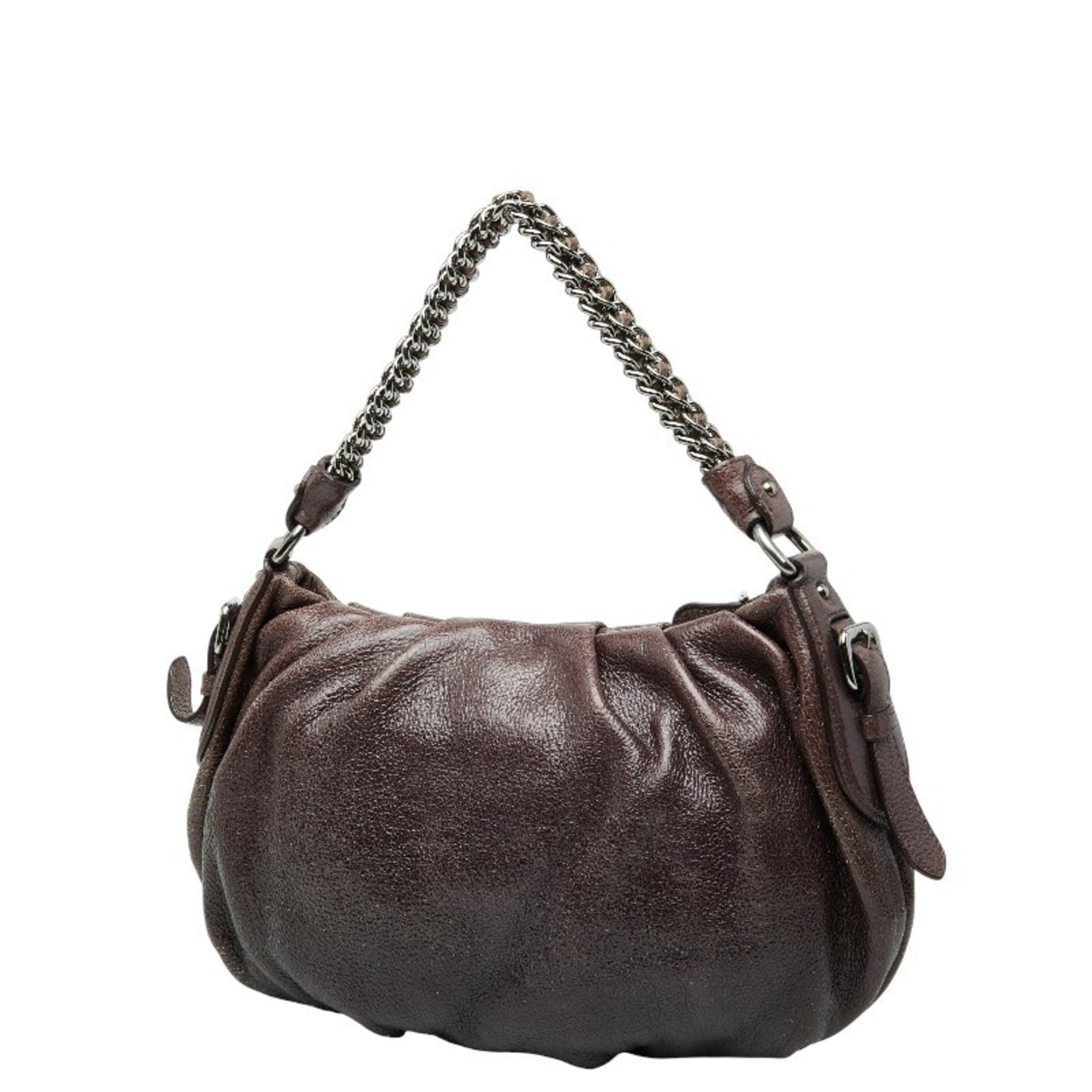 Prada Purple Leather Handbag Shoulder Bag