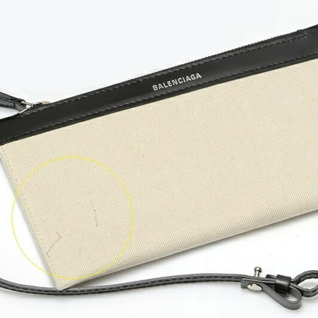 Balenciaga Black Canvas Leather Tote