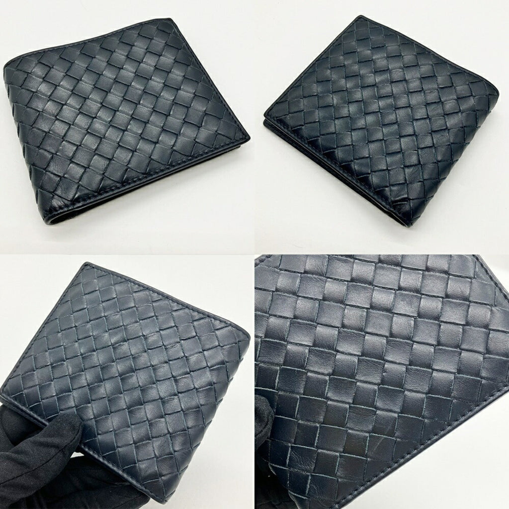 Bottega Veneta Navy Leather Wallet (Bi-Fold)
