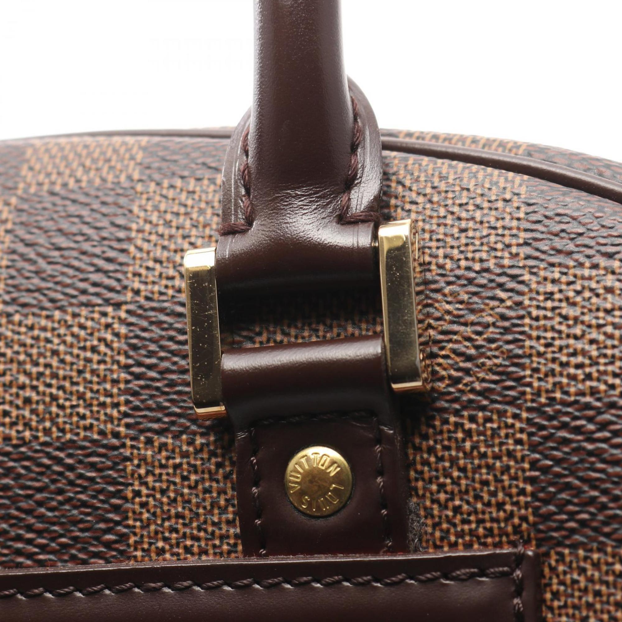 Louis Vuitton Brown Coated Canvas Leather Handbag