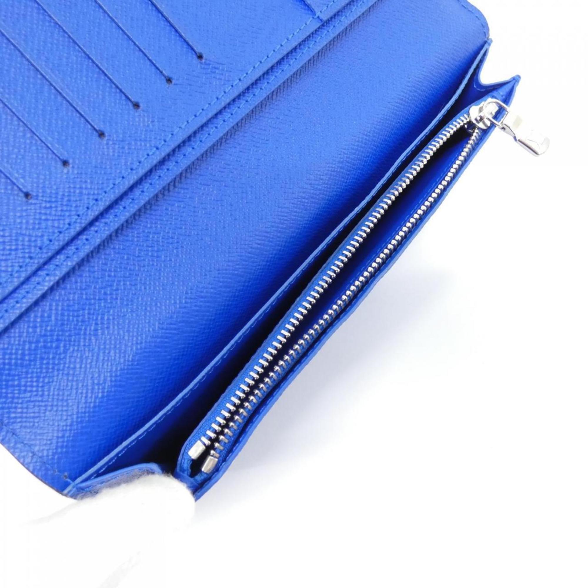 Louis Vuitton Black Blue Leather Long Wallet