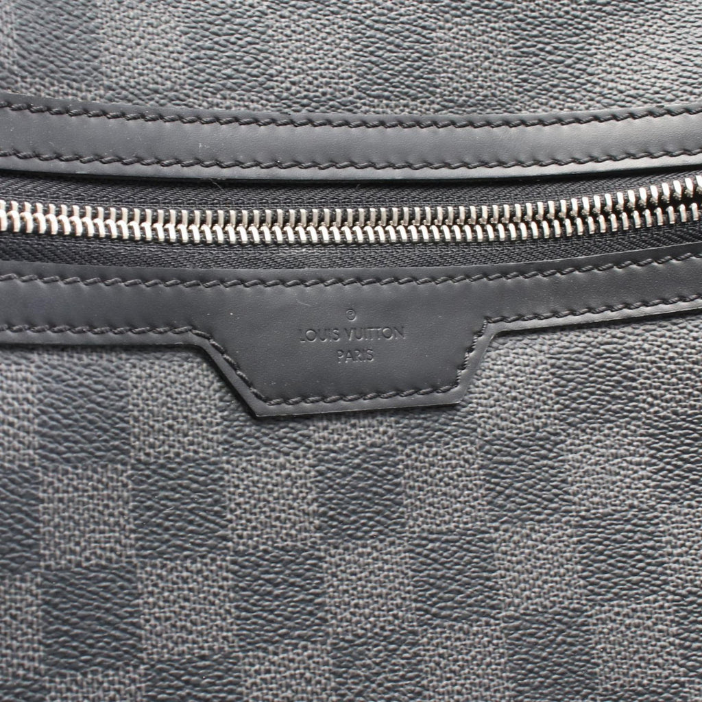 Louis Vuitton Black Coated Canvas Leather Backpack