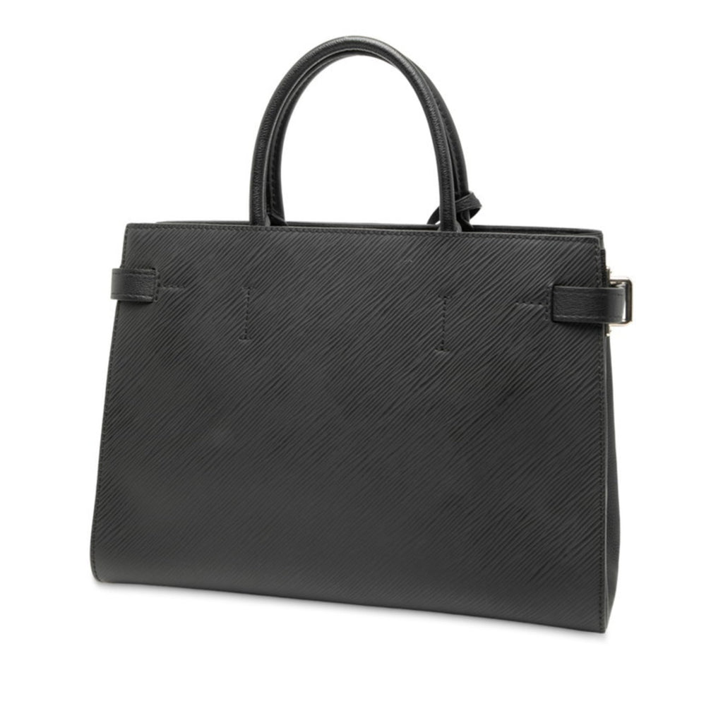 Louis Vuitton Black Noir Leather Handbag Shoulder Bag