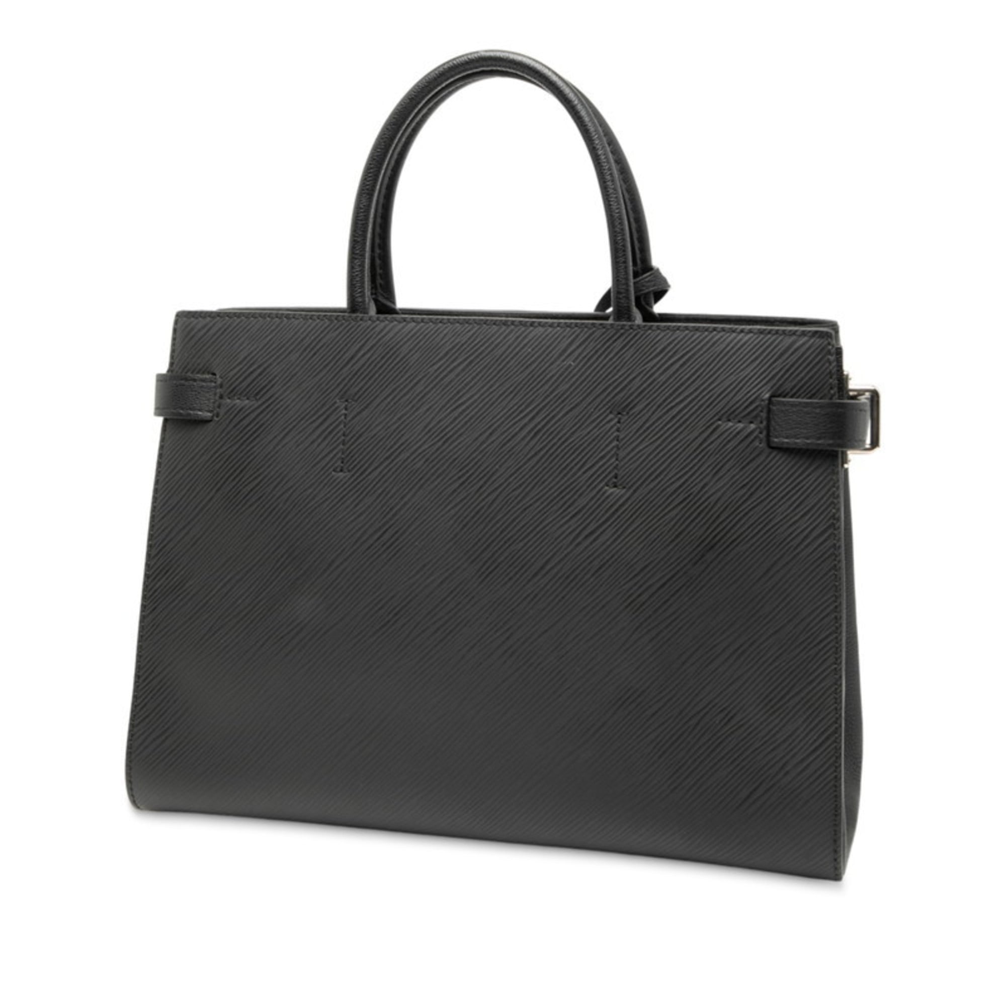 Louis Vuitton Black Noir Leather Handbag Shoulder Bag
