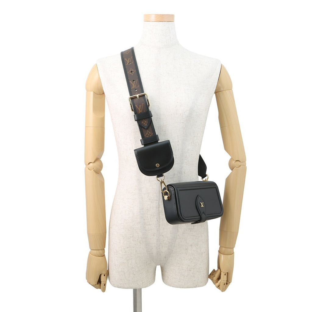 Louis Vuitton Noir Leather Shoulder Bag