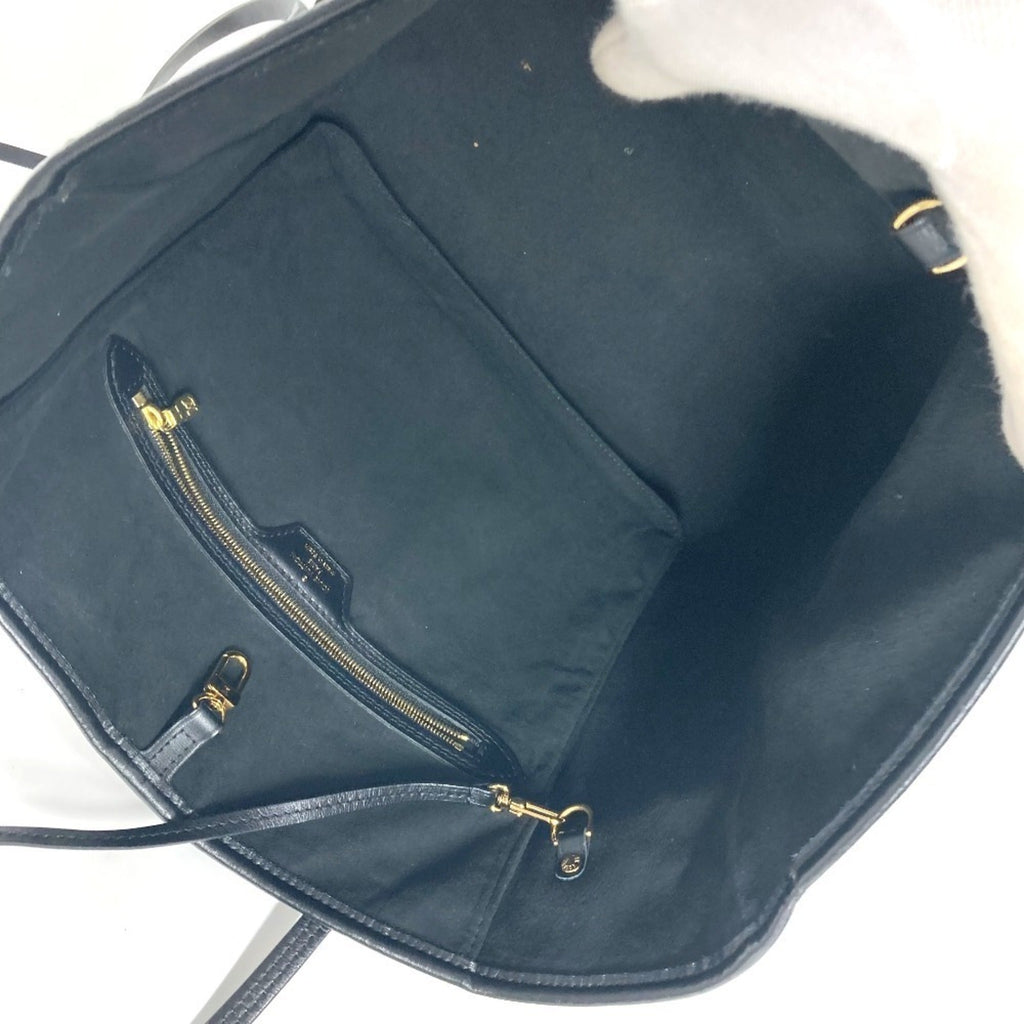 Louis Vuitton Black White Jacquard Leather Shoulder Bag Tote Bag