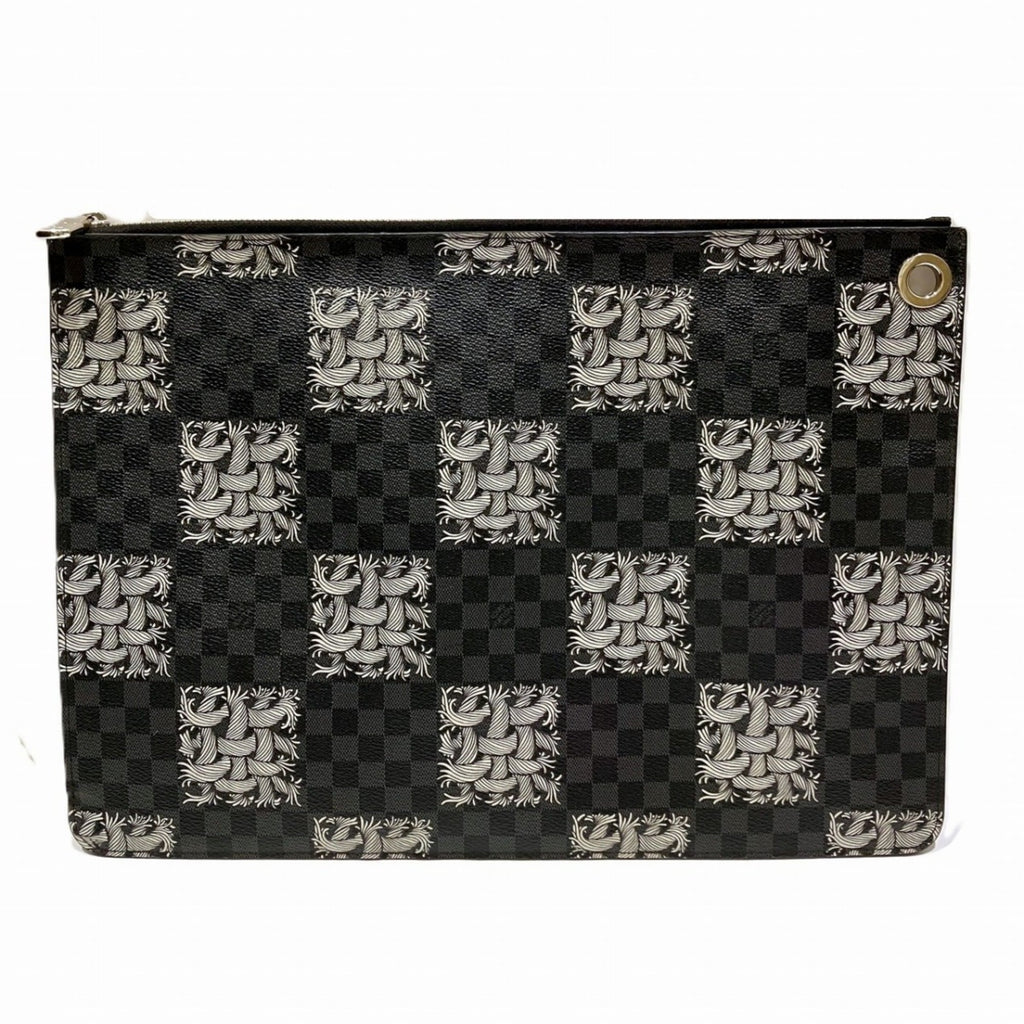 Louis Vuitton Black Pvc Clutch Bag Pochette