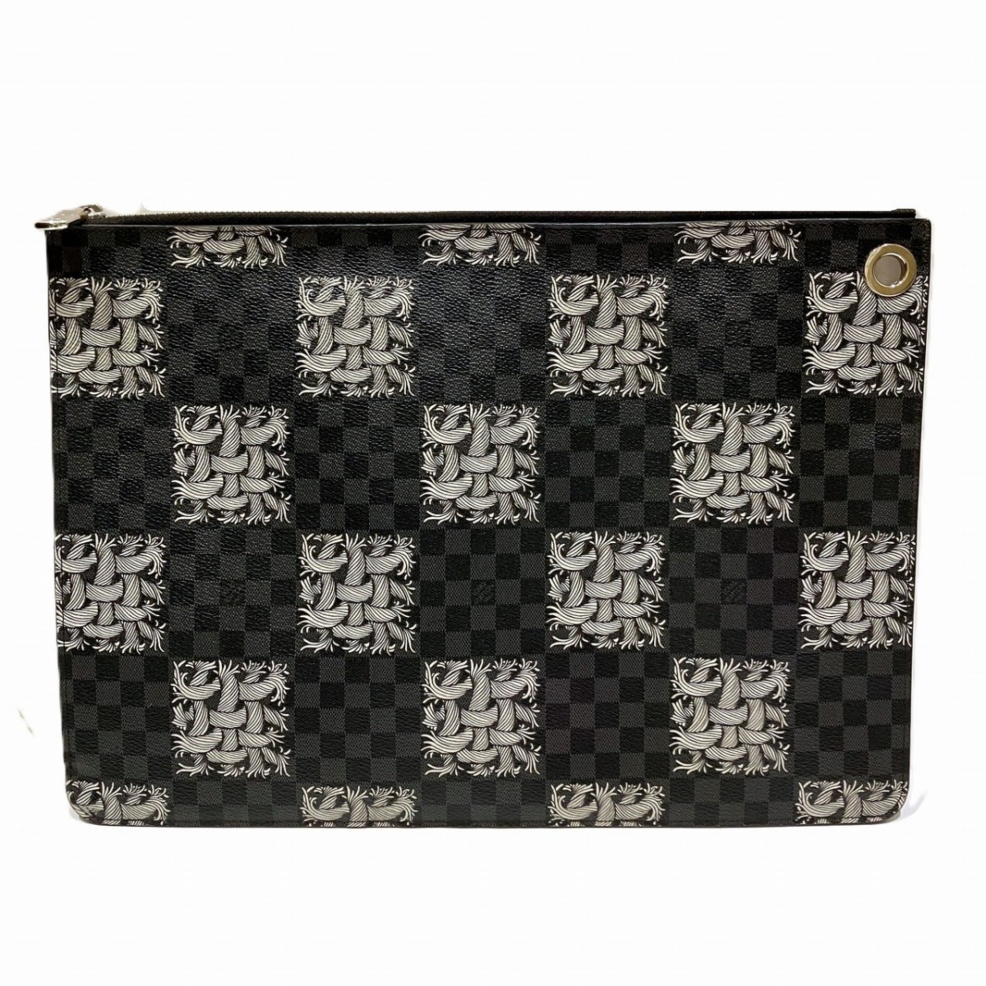 Louis Vuitton Black Pvc Clutch Bag Pochette