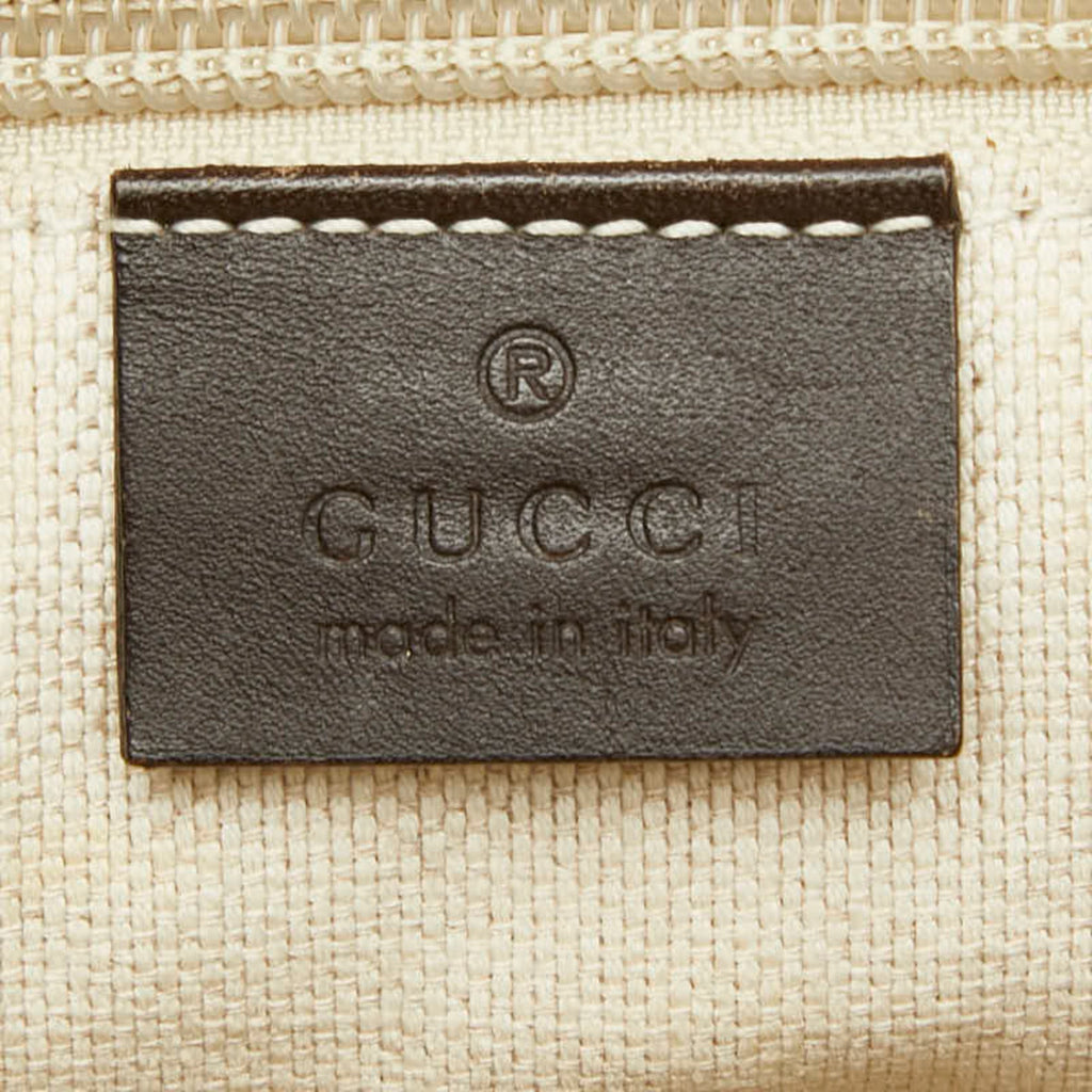 Gucci Beige Brown Pvc Leather Handbag Tote Bag (Pre-Owned)