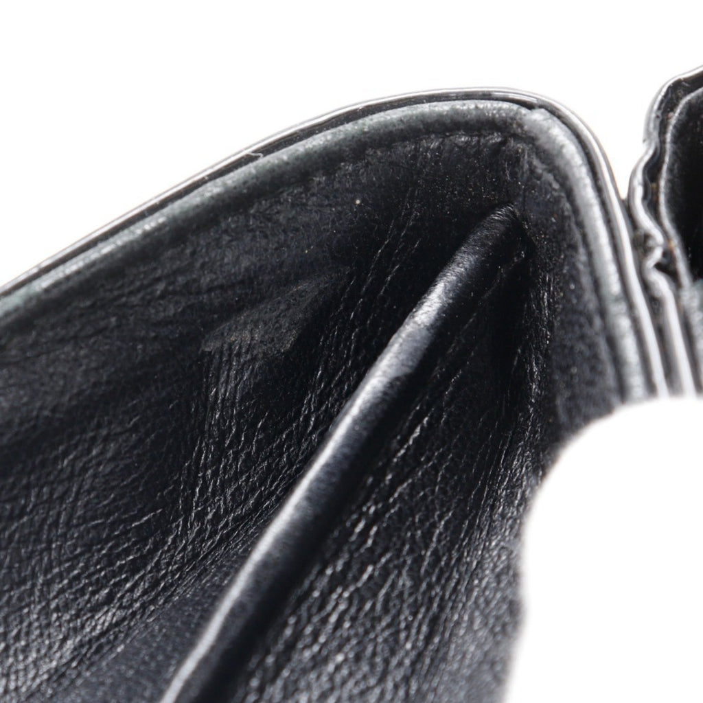 Chanel Black Patent Leather Wallet (Tri-Fold)
