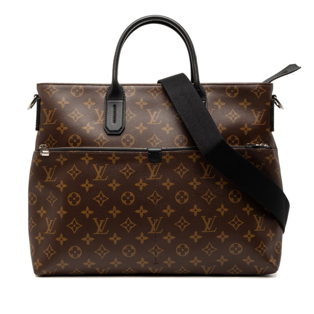 Louis Vuitton Black Brown Pvc Leather Handbag Shoulder Bag