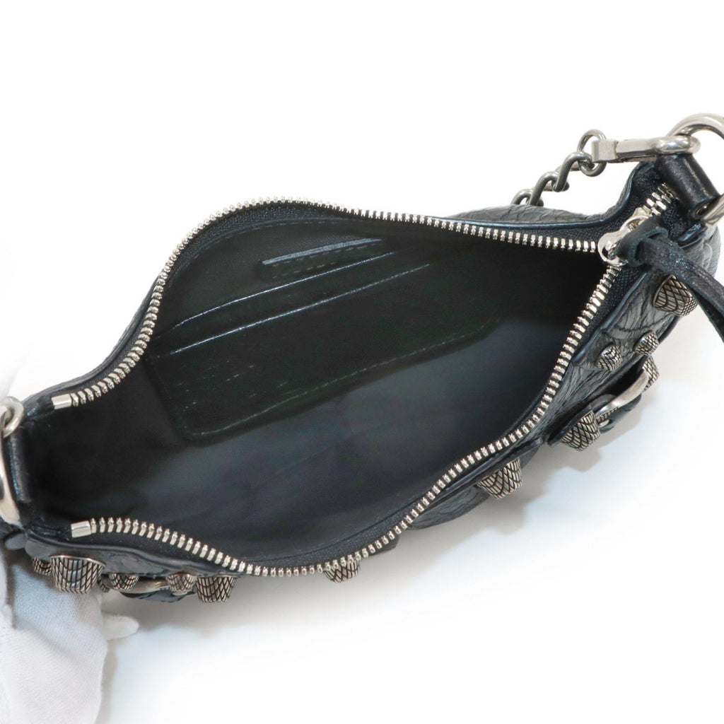 Balenciaga Black Leather Hand
