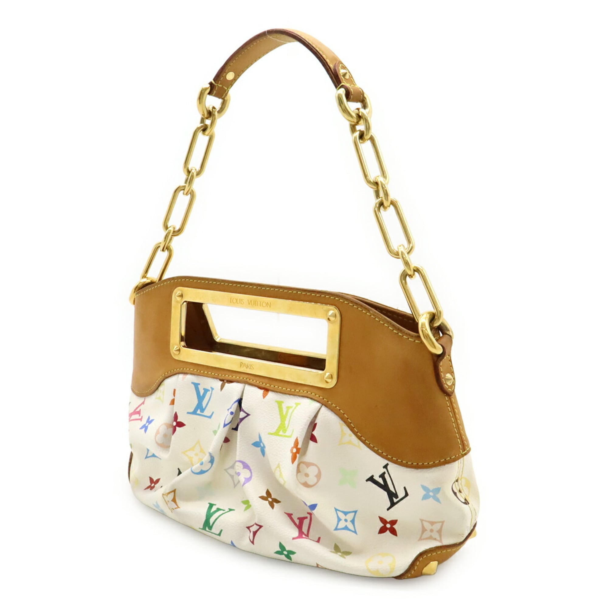 Louis Vuitton White Canvas Handbag Shoulder Bag