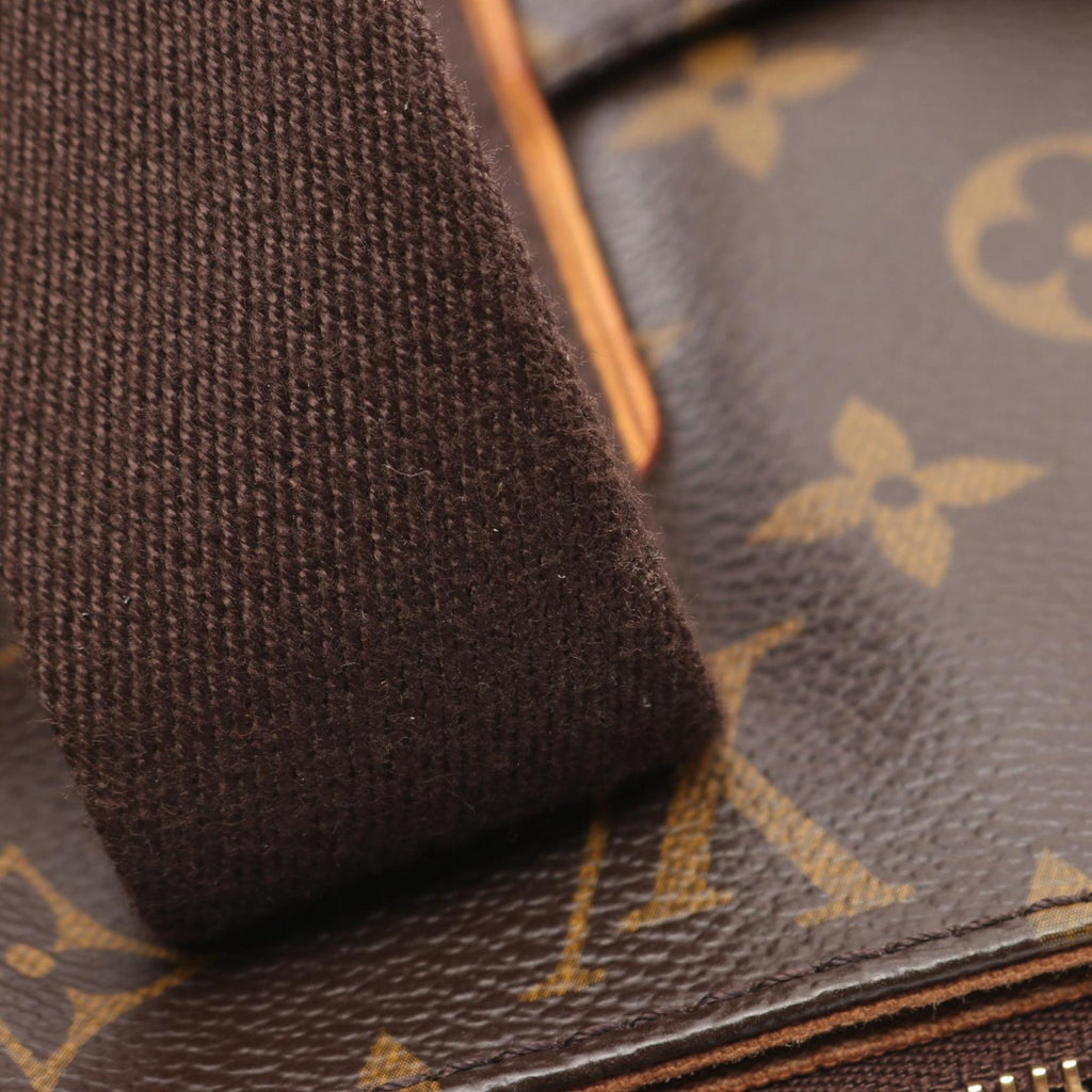 Louis Vuitton Brown Coated Canvas Leather Tote Bag