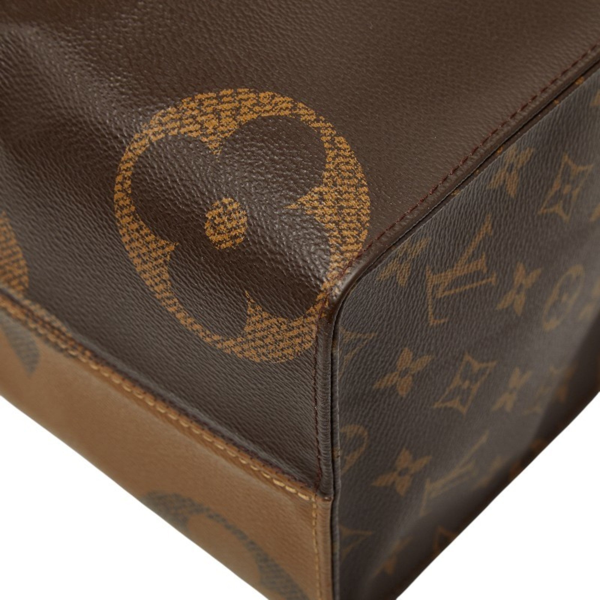 Louis Vuitton Brown Pvc Leather Handbag Shoulder Bag
