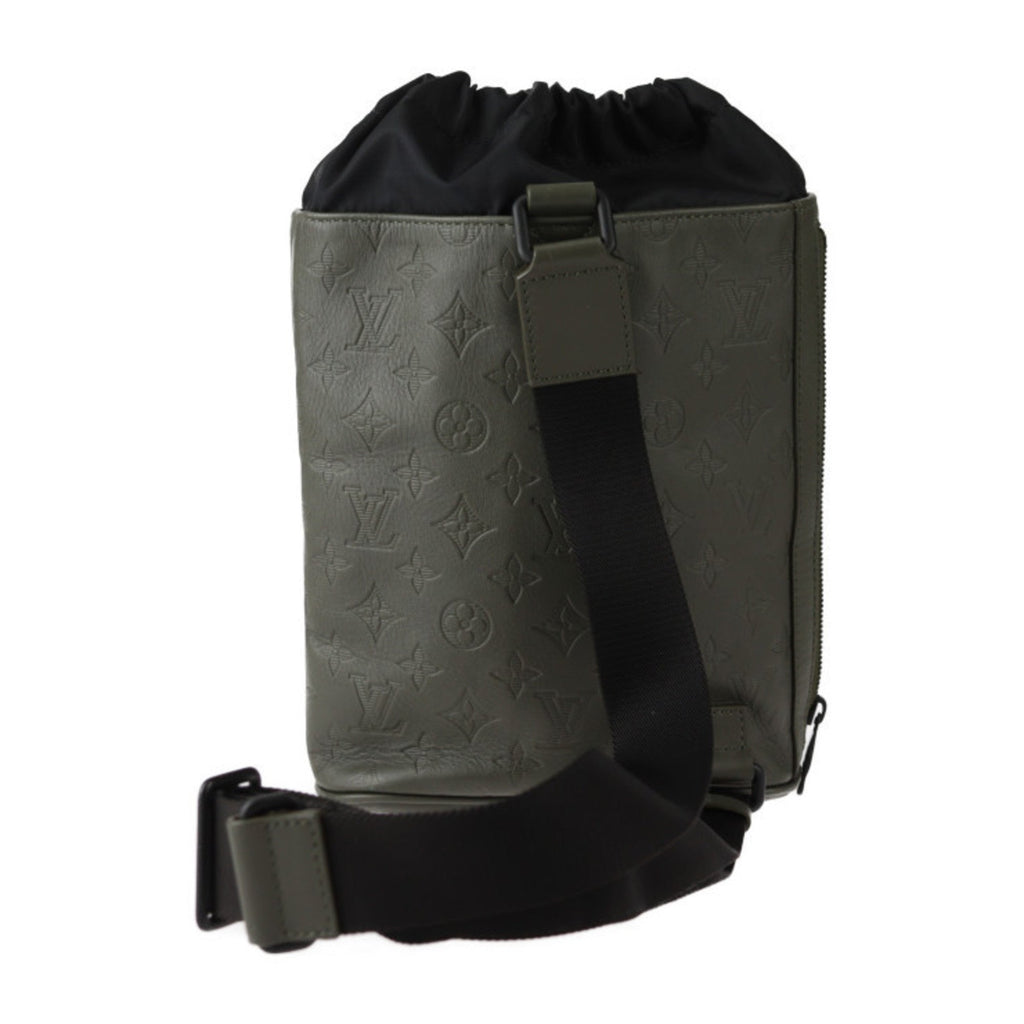 Louis Vuitton Black Khaki Leather Shoulder Bag