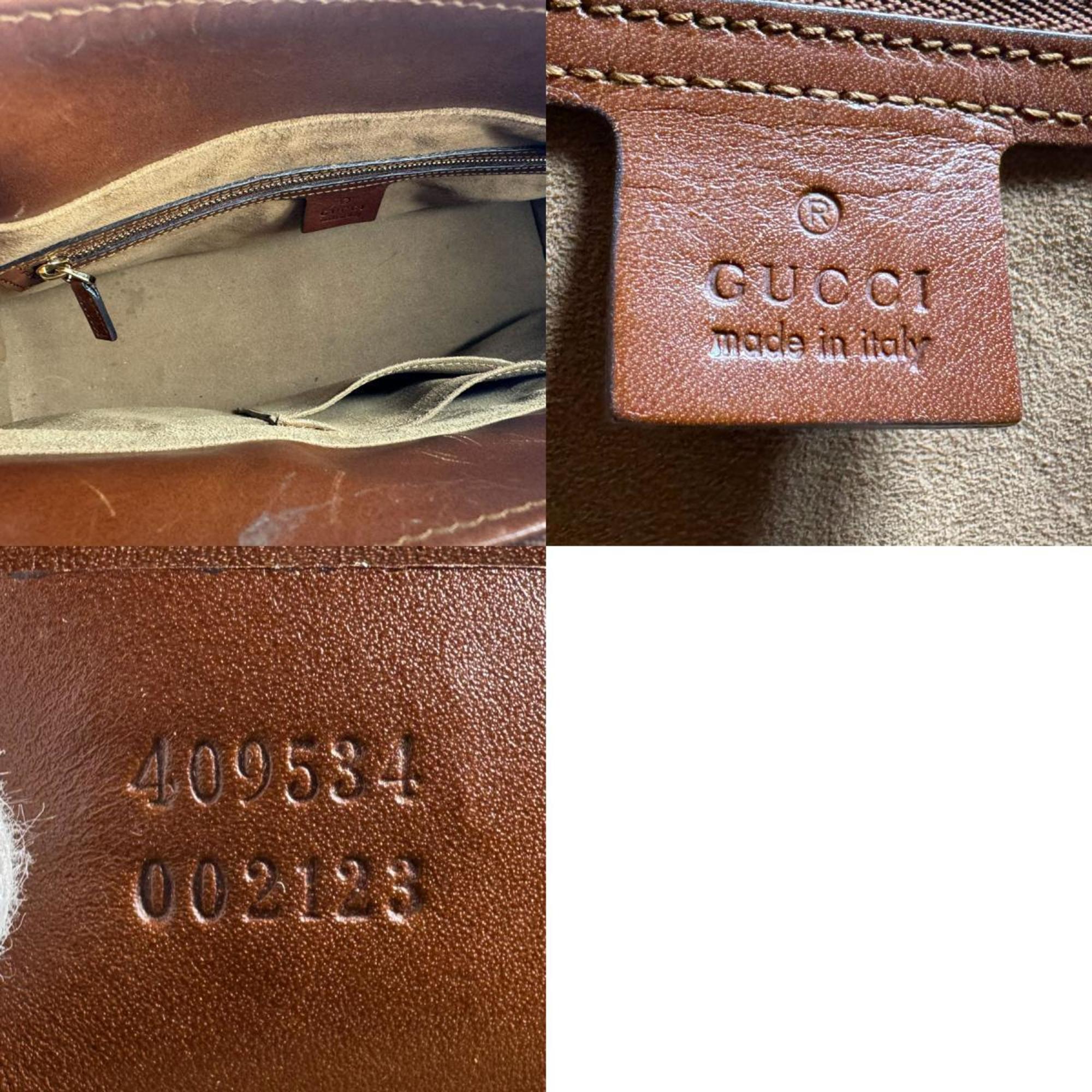 Gucci Brown Gg Supreme Handbag Shoulder Bag (Pre-Owned)