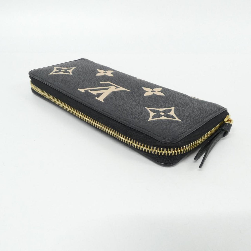 Louis Vuitton Beige Bicolor Black Leather Long Wallet