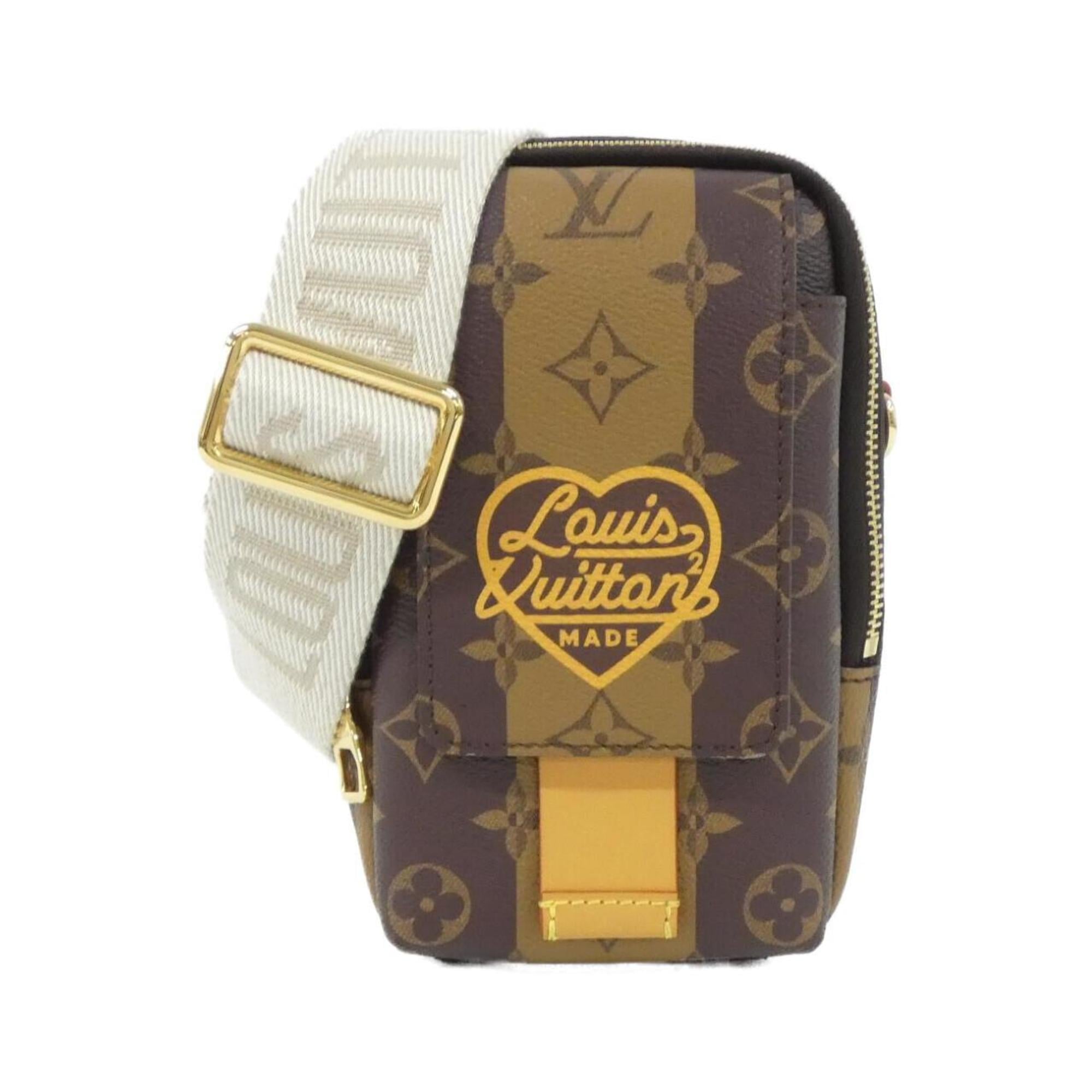 Louis Vuitton Brown Coated Canvas Shoulder Bag