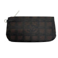 Chanel New Travel Line Brown Nylon Leather Pouch