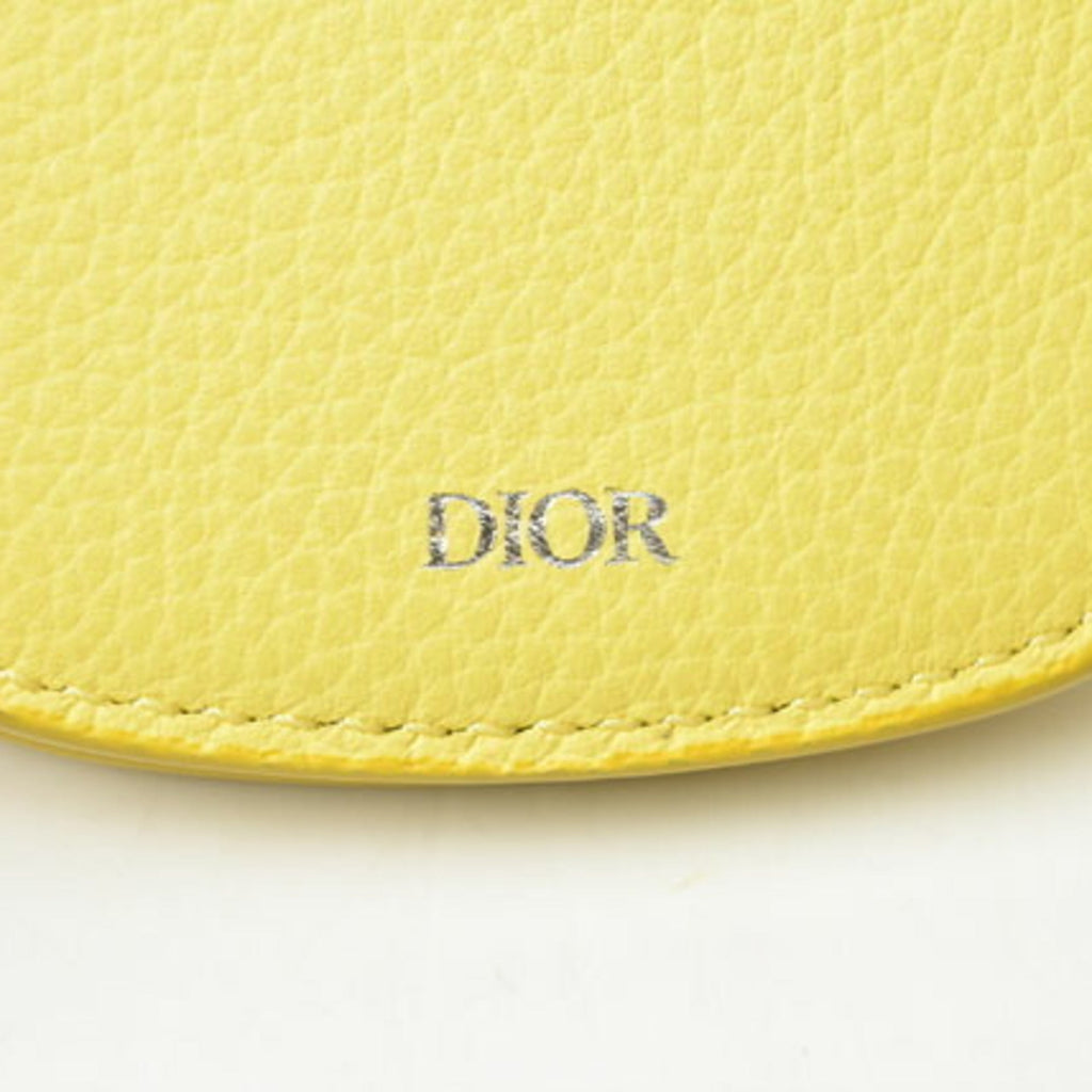 Christian Dior Yellow Leather Metal Coin Purse/Coin Case (Pre-Owned)