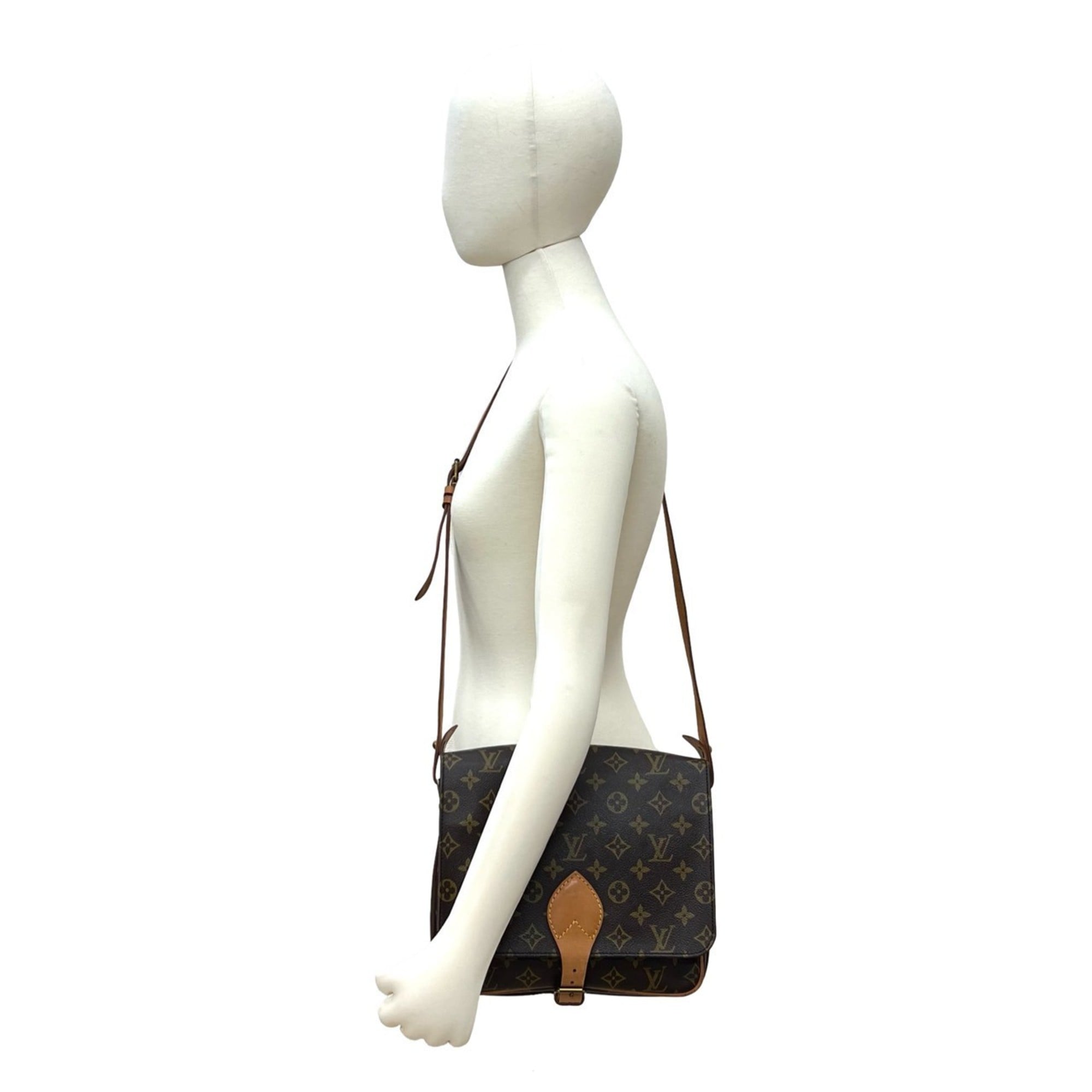 Louis Vuitton Brown Leather Pvc Pochette Shoulder Bag