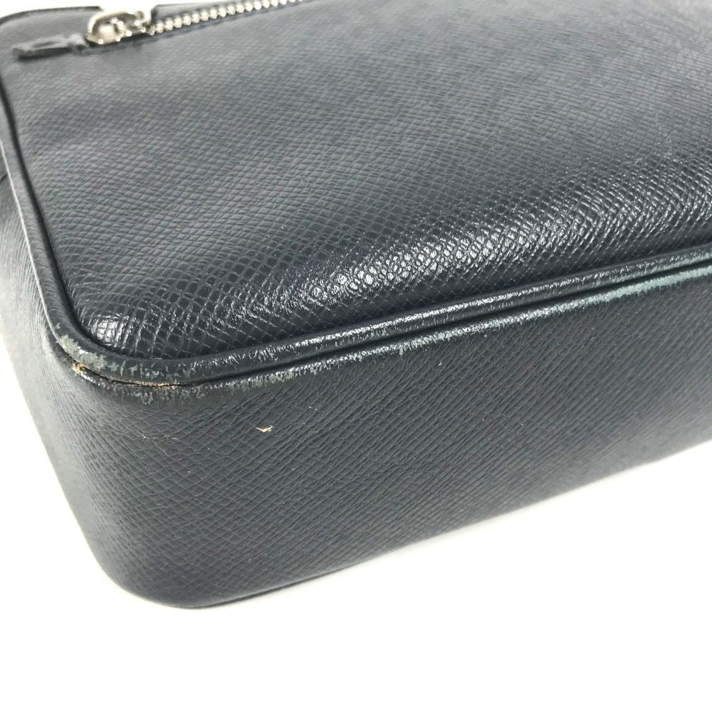 Louis Vuitton Navy Navy Blue Taiga Leather Clutch Bag Pochette Pouch