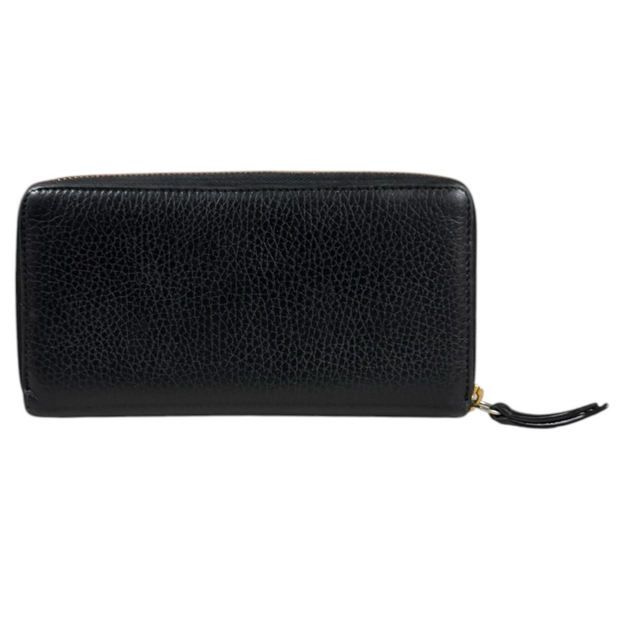 Gucci Black Leather Long Wallet (Bi-Fold) (Pre-Owned)