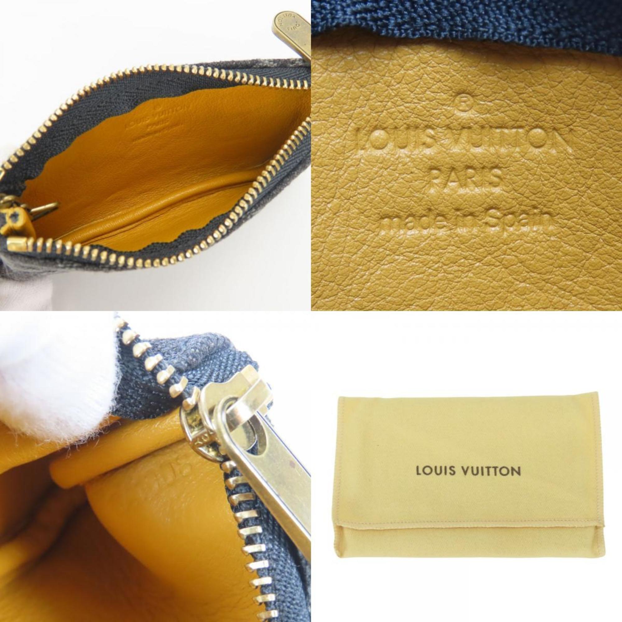 Louis Vuitton Black Gray Monogram Denim Coin Purse/Coin Case