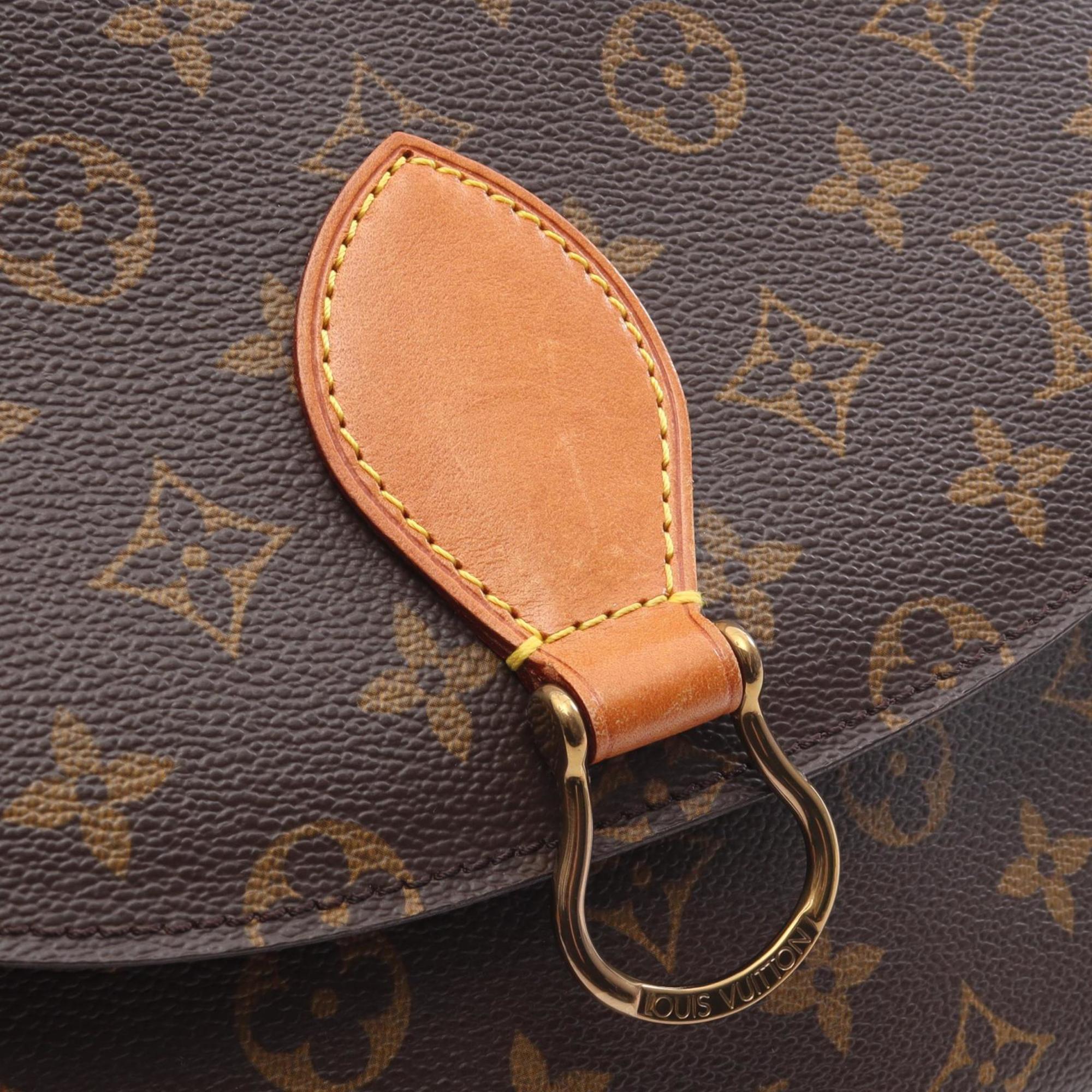 Louis Vuitton Brown Monogram Coated Canvas Leather Handbag Shoulder Bag