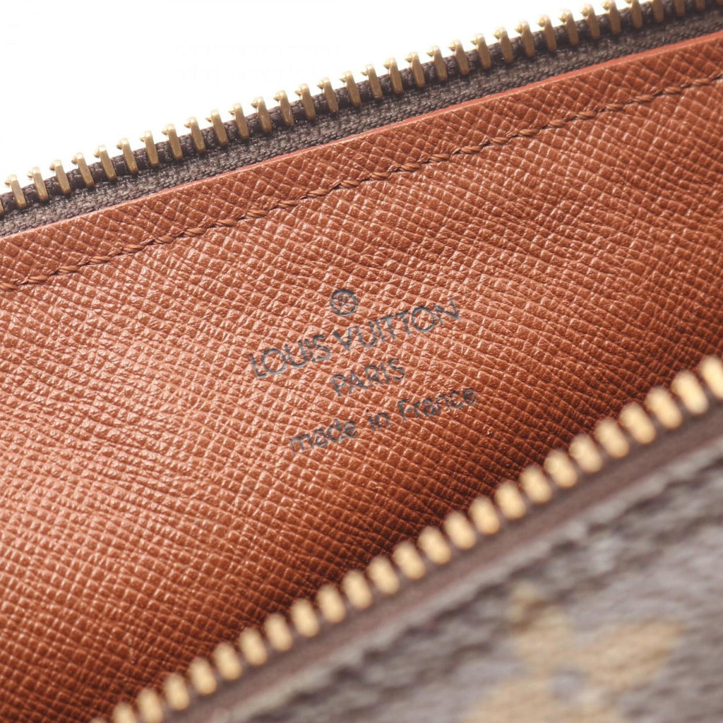 Louis Vuitton Brown Coated Canvas Leather Handbag Pouch