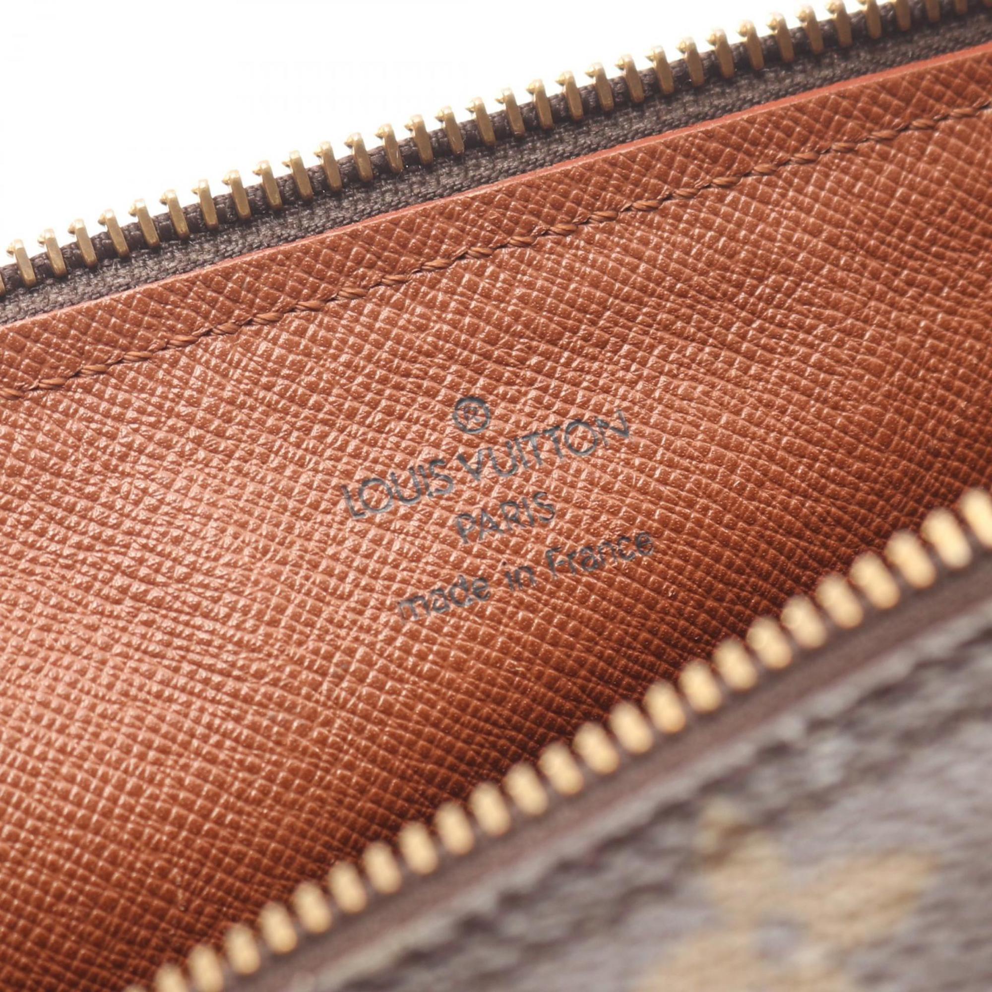 Louis Vuitton Brown Coated Canvas Leather Handbag Pouch