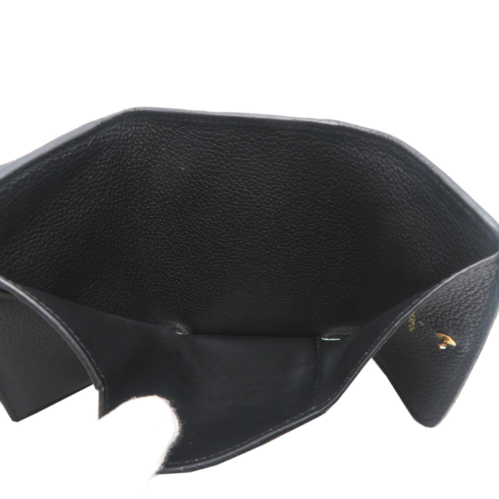 Louis Vuitton Black Noir Monogram Empreinte Wallet (Tri-Fold)