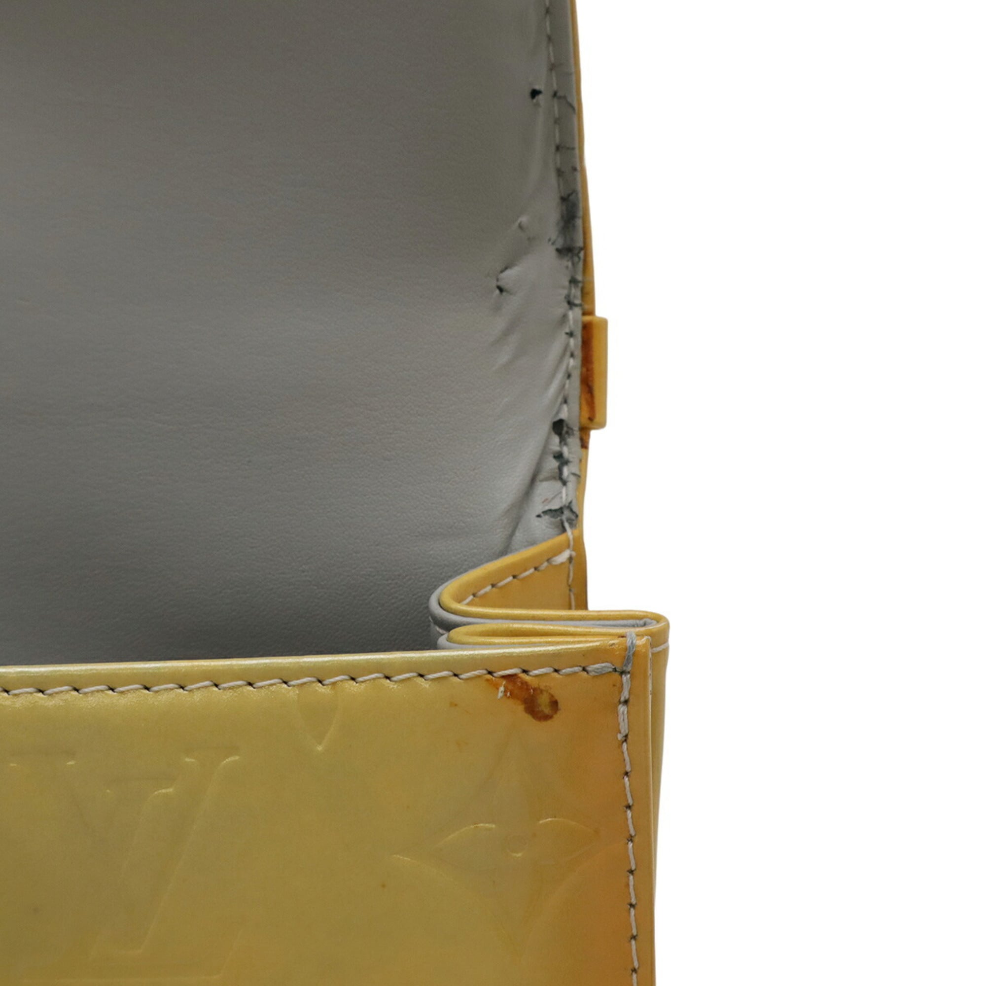 Louis Vuitton Galle Lime Yellow Monogram Vernis Handbag