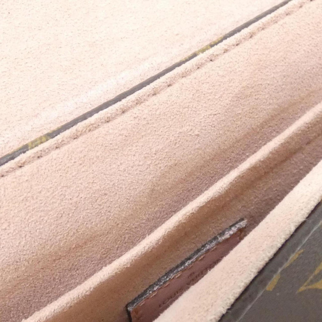 Louis Vuitton Marron Rose Poudre Coated Canvas Handbag