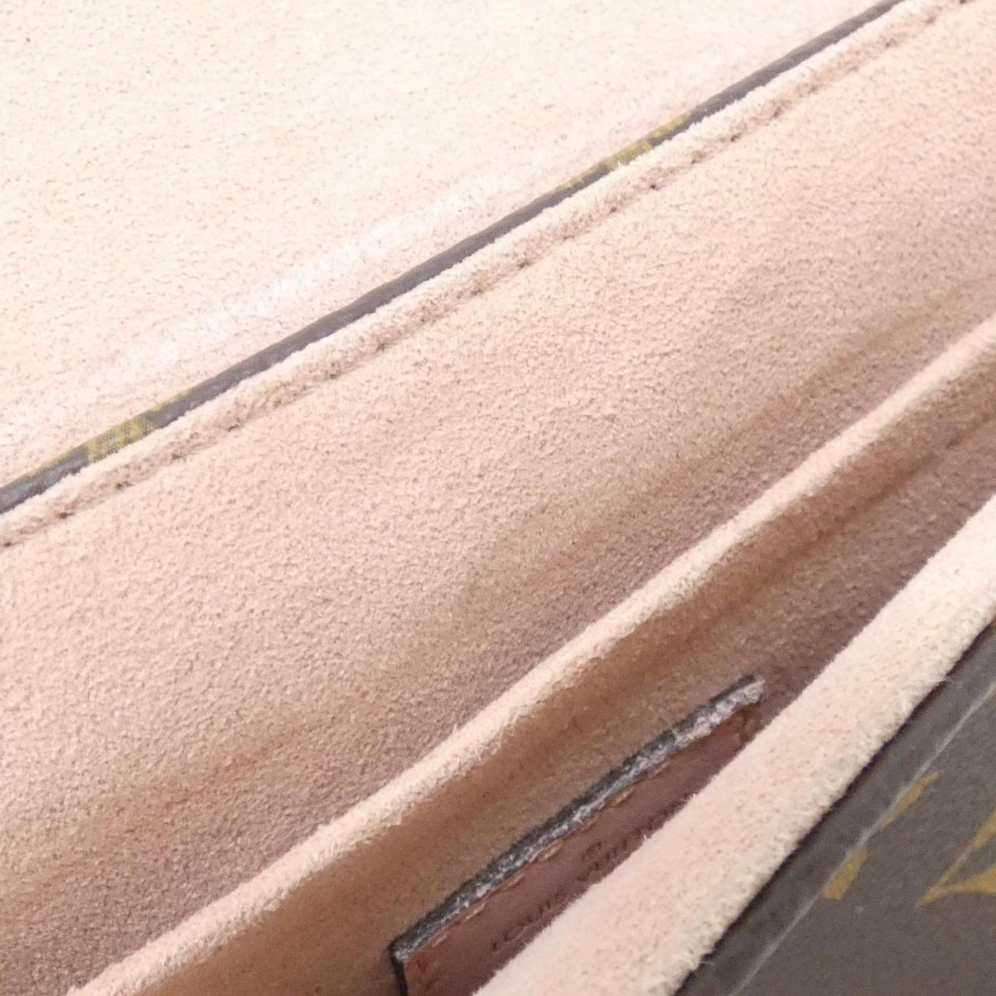 Louis Vuitton Marron Rose Poudre Coated Canvas Handbag