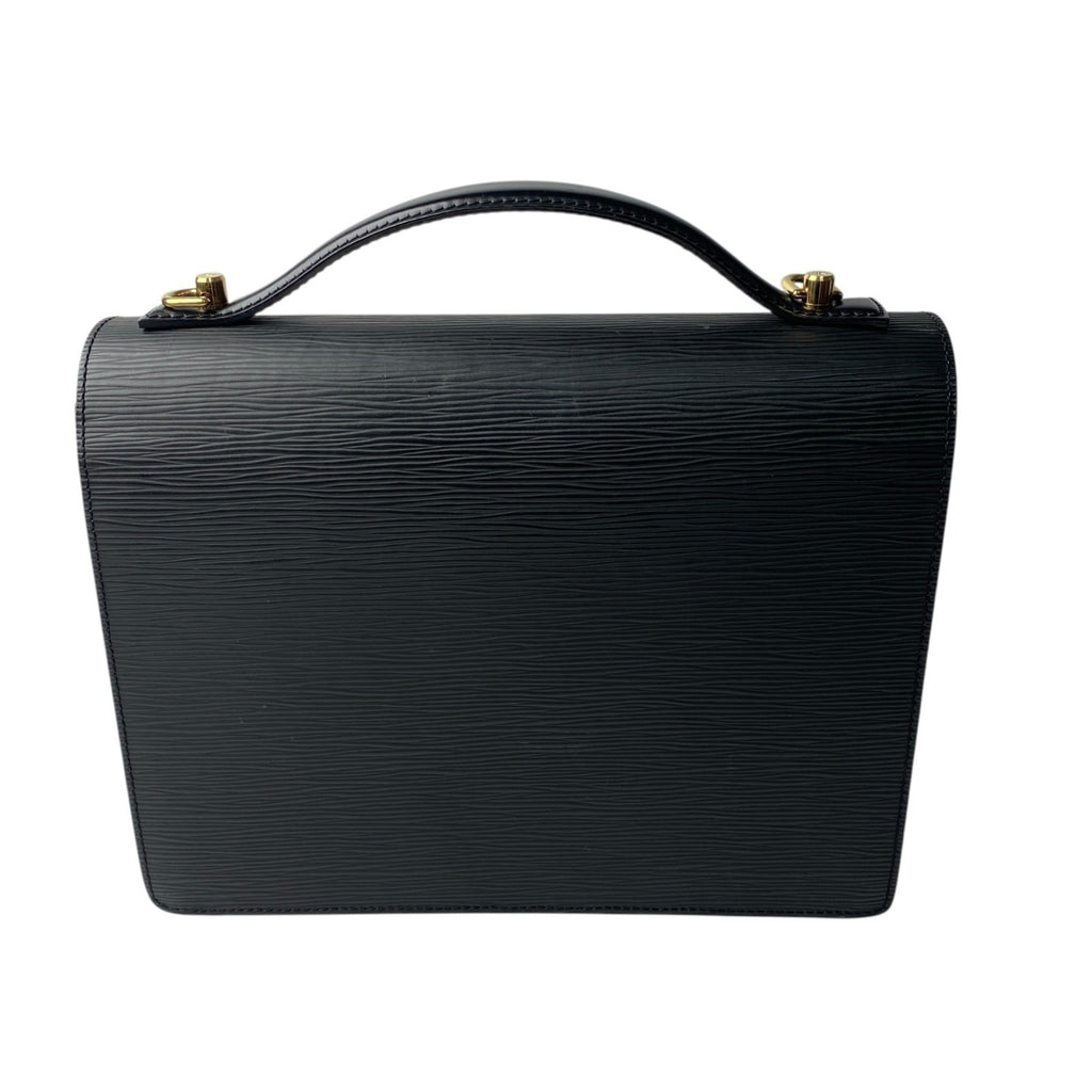 Louis Vuitton Black Noir Epi Leather Handbag Shoulder Bag