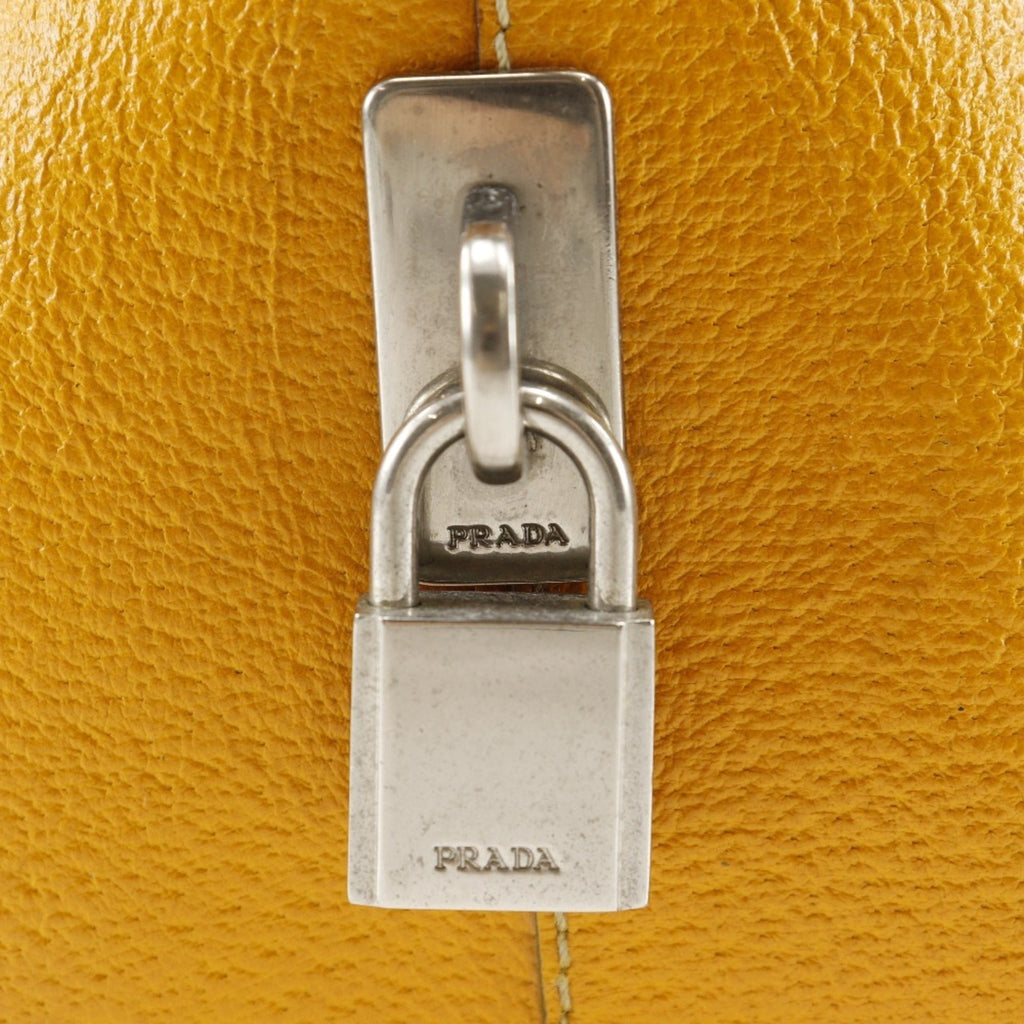 Prada Brown Canvas Boston Bag Tote Bag
