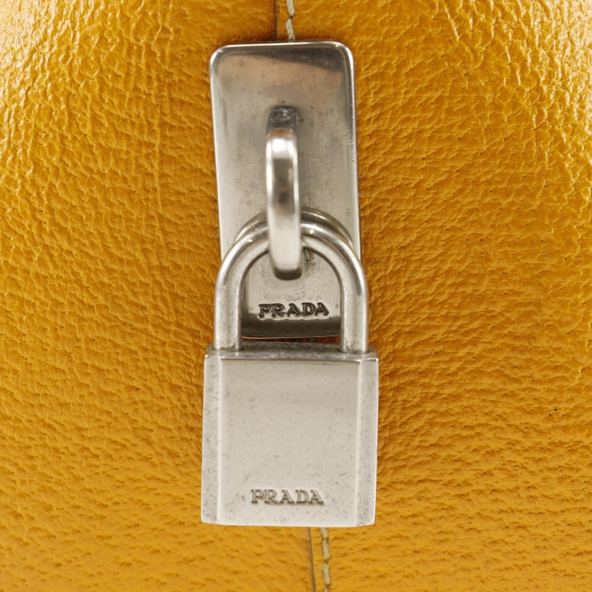 Prada Brown Canvas Boston Bag Tote Bag